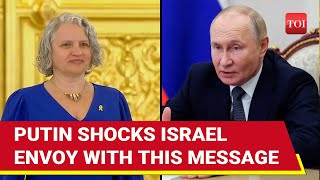 Putin Shocks Israel Envoy In Kremlin With ProPalestine Speech  This Happened Next [upl. by Ydnik]