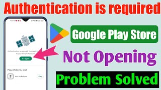 Google play store not working problem solution  Play store authentication is required problem [upl. by Leanora]