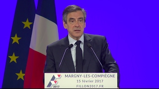 quotJe veux l’ordre et l’autorité de l’Etatquot  François Fillon à MargnylèsCompiègne [upl. by Nirhtak990]