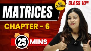 MATRICES in 25 Mins  Complete Chapter Mind  Map  Class 10 ICSE MATHS [upl. by Ahsilla]