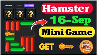 Key 59 16 September How to Solve Mini Game PUZZLE in Hamster Kombat 100 SOLVED shorts minigames [upl. by Eilitan945]