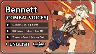 Bennett  All Combat Voice Lines ENGLISH Voice Over  Genshin Impact  M0har1b [upl. by Pry]