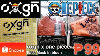 OXGN x One Piece Face Mask from Shopee [upl. by Dorothy]