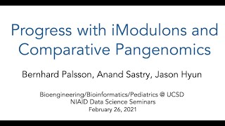 Progress with iModulons and Comparative Pangenomics [upl. by Hong]