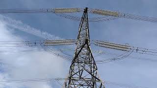 Pylons Being Repaired South Alloa Falkirk District Scotland UK [upl. by Vardon]