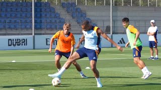 Mbappe first training session at Real Madrid [upl. by Aronel]