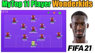 11นักเตะดาวรุ่งแถมราคาถูก  FIFA 21 Player Career Wonderkids [upl. by Adnilrem9]