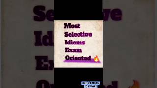 idioms and phrases for ssc mts 2024 shorts youtubeshorts idiomsandphrases viralshorts [upl. by Enneirdna359]