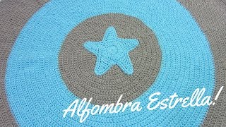 Crochet Alfombra Circular Estrella  Paso a Paso [upl. by Loralie729]