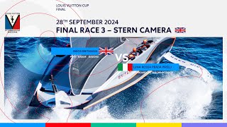 Louis Vuitton Cup Final Race 3 Port Entry Stern Camera  INEOS Britannia  ABANDONED [upl. by Maximilien]