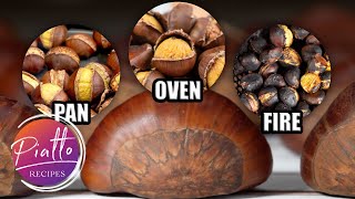 How to ROAST CHESTNUTS at Home in an Oven in a Pan and on an Open Fire [upl. by Bullen353]