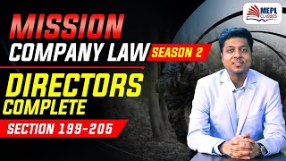 Mission Company Law Directors Complete Sec 199205  Mohit Agarwal  MEPL classes [upl. by Rundgren]