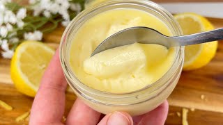 Crème citron sans oeufs sans fécule ni farine  3 ingrédients  Incroyable  Lemon Posset ♥ [upl. by Mcgill616]