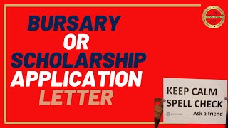 Bursary scholarship application letter [upl. by Labotsirhc158]