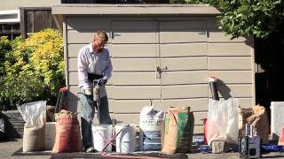 Mixing stucco with Lime additive extra workability [upl. by Noel]