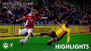 HIGHLIGHTS  Newport County 31 Salford City [upl. by Anan]