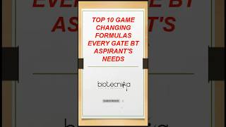 Top 10 GATE Biotech Formulas from Section 7 You Need to Master To Score High gateexam biotech [upl. by Jew]