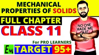 MECHANICAL PROPERTIES OF SOLIDS  CLASS 11  NEET AND JEE [upl. by Anomas]