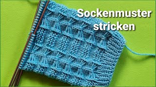 Sockenmuster stricken [upl. by Nylhsa]