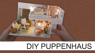 DIY Miniatur Puppenhaus mit LED Licht  Ein Puppenhaus zum Selber bauen [upl. by Adlay773]