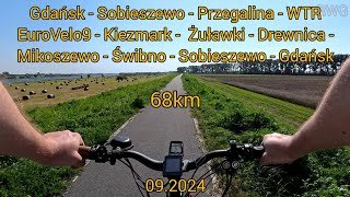 ROWEREM Gdańsk  Sobieszewo  Przegalina  WTR EuroVelo9  Kiezmark  Żuławki  DrewnicaMikoszewo [upl. by Hameerak939]