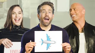 Ryan Reynolds Gal Gadot amp Dwayne Johnson Test How Well They Know Each Other  Vanity Fair Game Show [upl. by Behka685]