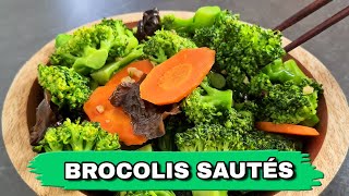 SAUTÉ DE BROCOLIS RAPIDE  Recette wok en 5 min [upl. by Eilssel]