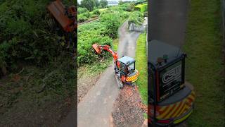 ➡️ Flail 💥 from whitesmaterialhandling on the kubota kx0274 digger excavator attachment [upl. by Catton145]