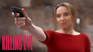 Villanelle Pulls The Trigger at Eve  Killing Eve [upl. by Namijneb]