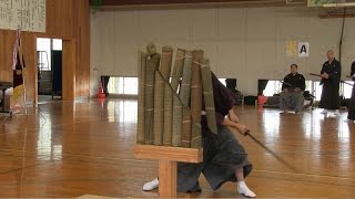 抜刀道全国大会2015【居合道・抜刀道】日本刀Japanese Sword Iaido Tameshigiri [upl. by Arden157]