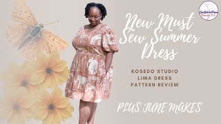 419New Summer Dress Pattern To SewPlus Size FriendlyKosedo Lima Dress PLUS June 2020 Makes [upl. by Fineman688]