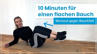 10 Minuten Workout gegen Bauchfett ➡️ Mache diese Übungen für einen flachen Bauch [upl. by Anneiv50]