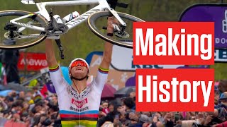 Highlights Mathieu Van Der Poel Makes History At 2024 Mens Tour Of Flanders [upl. by Lelith]