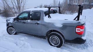 Ford Maverick AWD with Blizzak tires in the snow [upl. by Solnit446]