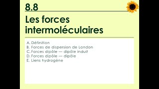 88 Les forces intermoléculaires [upl. by Edge]