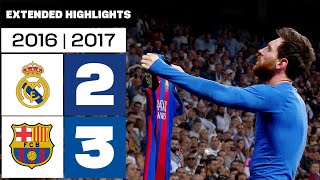 REAL MADRID 23 FC BARCELONA 201617  RESUMEN ampliado [upl. by Ajak]