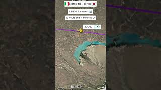 Rome to Tokyo Air route  Real Time Flight  Flight Route Live  Plane Tracker aviation 4k [upl. by Abagael]