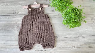 Crochet baby romper Alice  app 2  4 months  how to crochet  beginner [upl. by Nirrac]