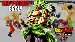 RED POTARA DBS Broly Is On A DIFFERENT Level In Dragon Ball Z Budokai Tenkaichi 4 [upl. by Nohsar686]