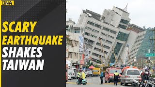 Strong earthquake in Taiwan Scary footage caught on cam [upl. by Nolyag132]