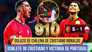 🚀 GOLAZO de CHILENA de CRISTIANO RONALDO vs POLONIA  DOBLETE de CR7 y LLEGA a 910 GOLES en CARRERA [upl. by Valentia454]