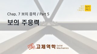 07장 보의 응력 part 5 보의 주응력  고체역학  재료역학 [upl. by Auot]