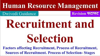 Recruitment and Selection process in human resource management sources of recruitment [upl. by Nnylasor795]