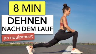 8 MIN COOL DOWN FÜR LÄUFER  DEHNEN NACH DEM LAUFEN [upl. by Ylro]