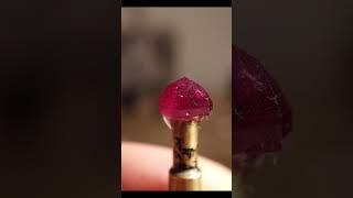 Faceting a ruby gemstone jewelry howto cool viralvideo photography edit reels jewellery [upl. by Dwight729]