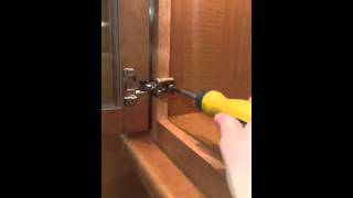 How to adjust a 6way adjustable cabinet hinge [upl. by Garrot678]