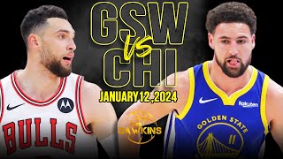 Golden State Warriors vs Chicago Bulls Full Game Highlights  January 12 2024  FreeDawkins [upl. by Ardaid]