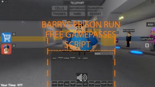 ROBLOX BARRYS PRISON RUN  GET GAMEPASSES SCRİPT PCMOBİLE [upl. by Kallick]