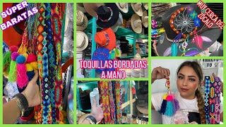 TOQUILLAS BORDADAS ARTESANALES PARA SOMBREROS SUPER BARATAS MUY CERCA DEL ZÓCALO CENTRO CDMX [upl. by Bellamy462]