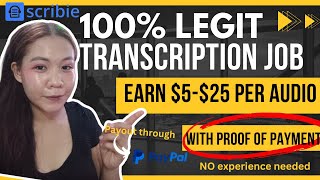 Earn 5  25 Per Audio LEGIT ONLINE JOB Payment via PayPal [upl. by Sherye955]